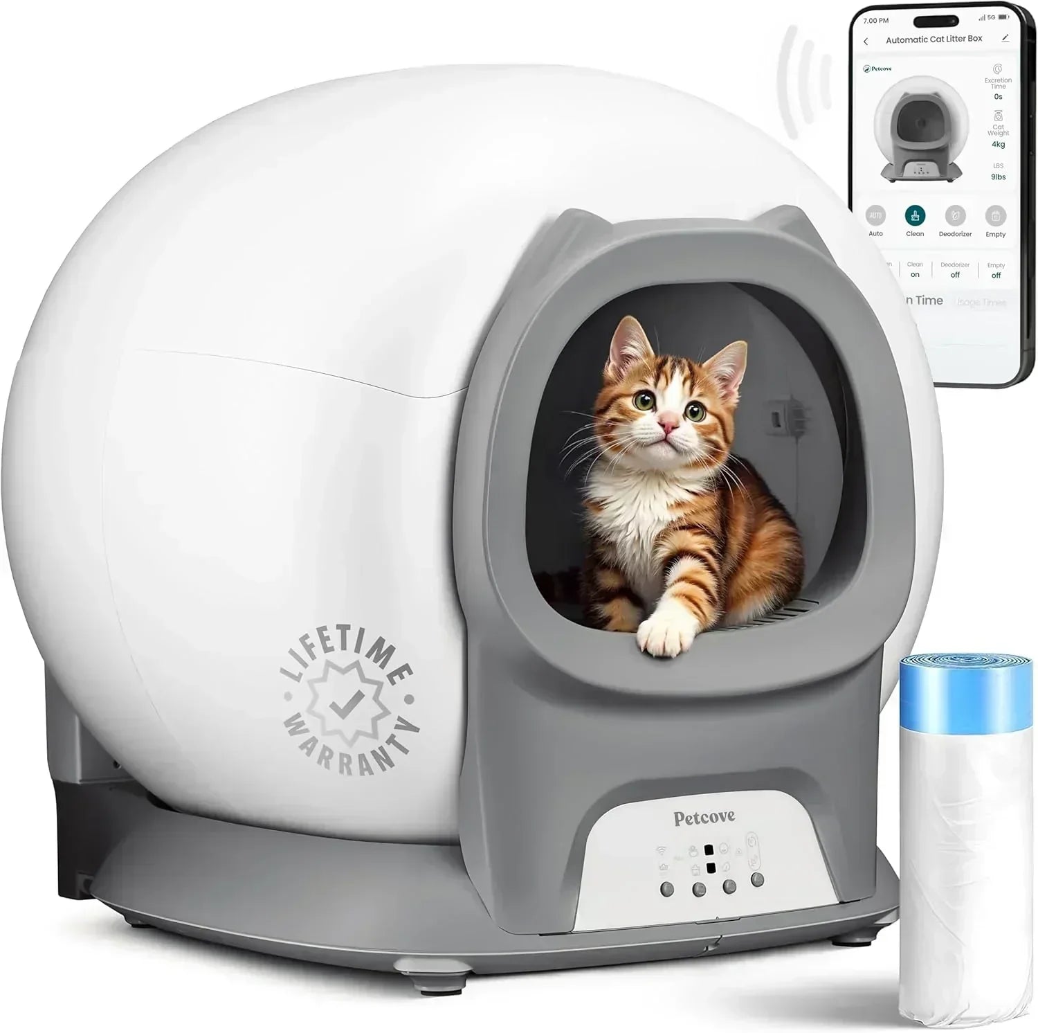 Self Cleaning Litter Box with Auto Safety Sensors Automatic Cat Litter Box Self-Cleaning