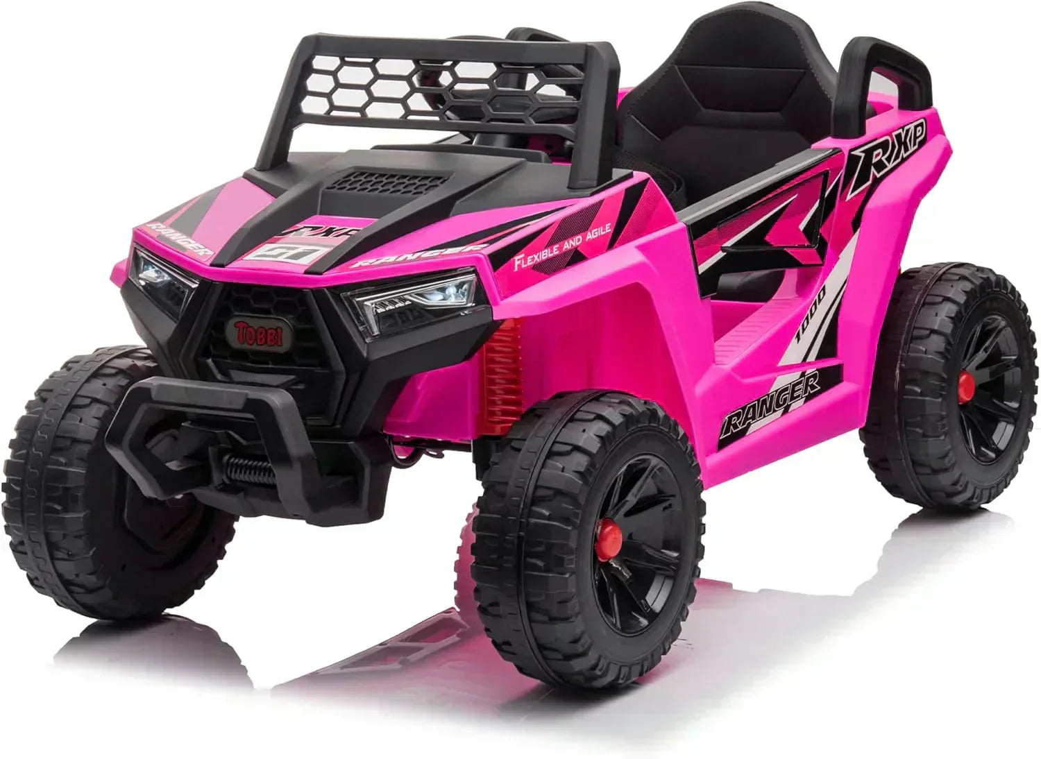 TOBBI 12V Kids Ride on Car Electric Off-Road UTV Truck with Diverse Functions Double Open Doors