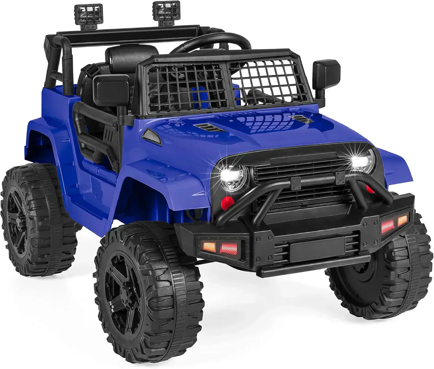 Best Choice Products 12V Kids Ride-On Truck Car with Spring Suspension and LED Lights