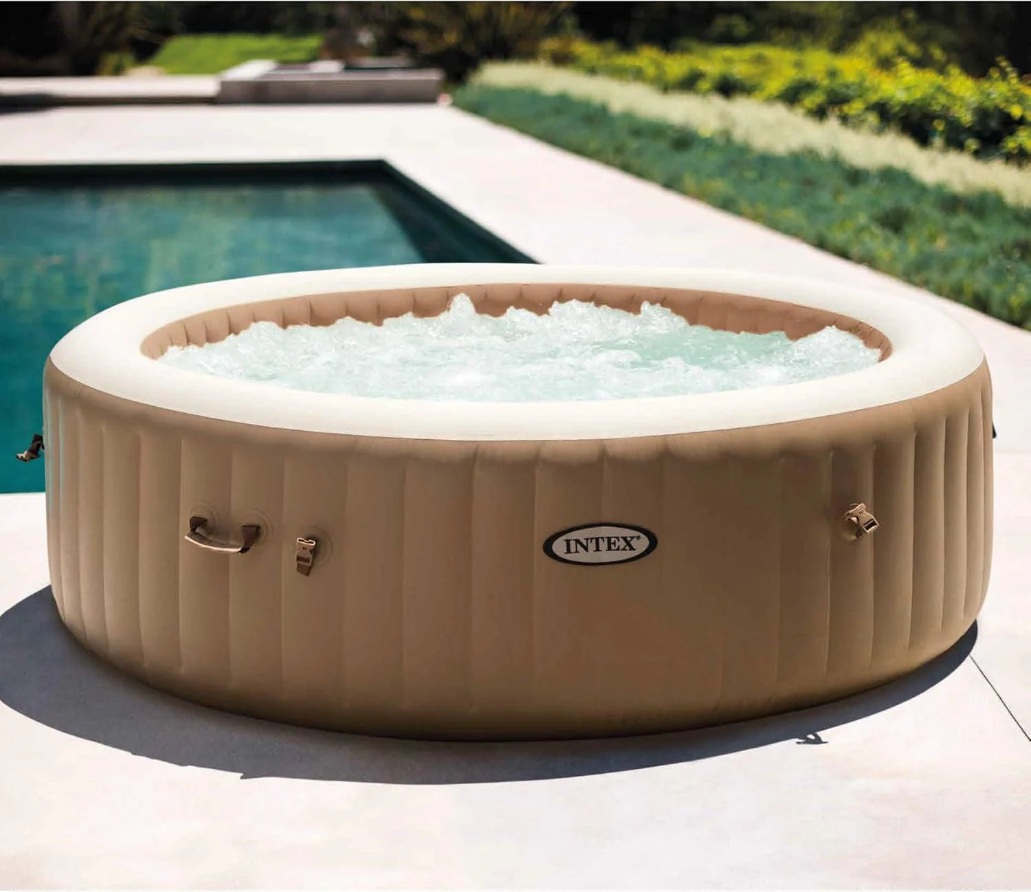 INTEX 28427EH PureSpa Bubble Massage Spa Set Outdoor Inflatable Portable Hot Tub