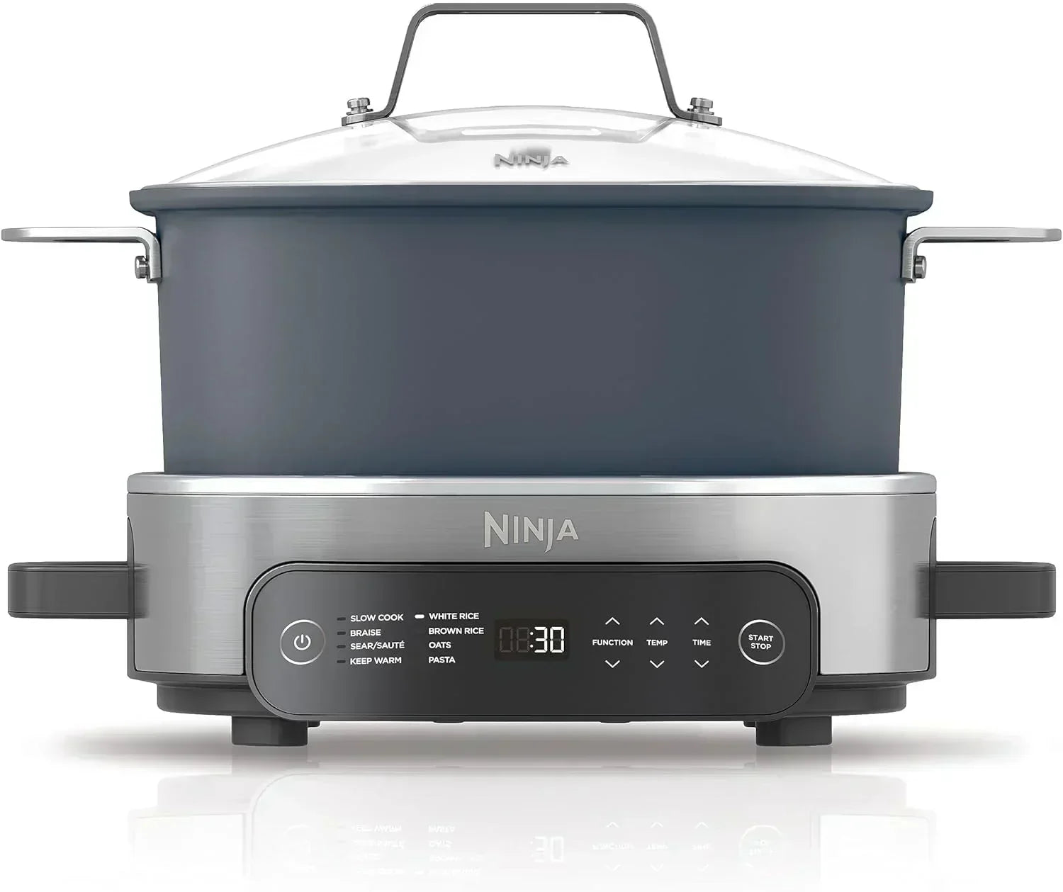 Ninja Slow Cooker 8.5 Quart Multi Cooker with Dutch oven steamer glass lid with integrated spoon