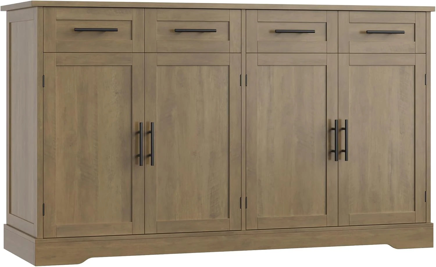 HOSTACK 60 Large Buffet Sideboard with Storage 36 Tall Kitchen Buffet Storage Cabinet 4 Drawer