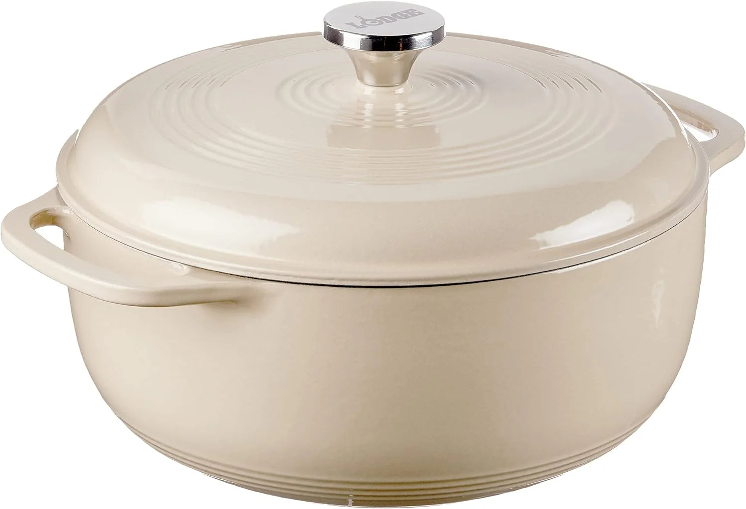 Lodge Essential Enamel Cast Iron Dutch Oven - Perfect for Bread Baking, Braising, Marinating & Slow Cooking - Features Moisture-Sealing Lid & Dual Handles - Kitchen Essentials - 6 Quarts - Island Spice Red