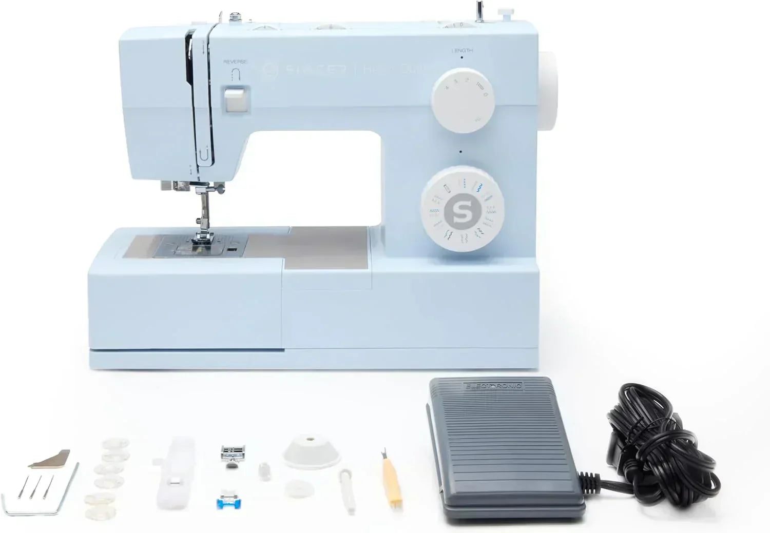 Heavy-Duty 4423 High-Speed Sewing Machine Includes Accessory Kit 97 Stitches One-Step Buttonhole