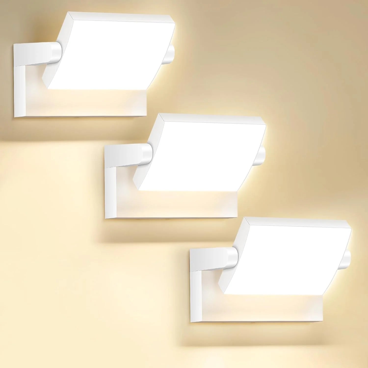 Outdoor LED Wall Light 40W Adjustable Modern Exterior Wall Mount Fixture 6000K Waterproof Black Lighting for Home and Yard