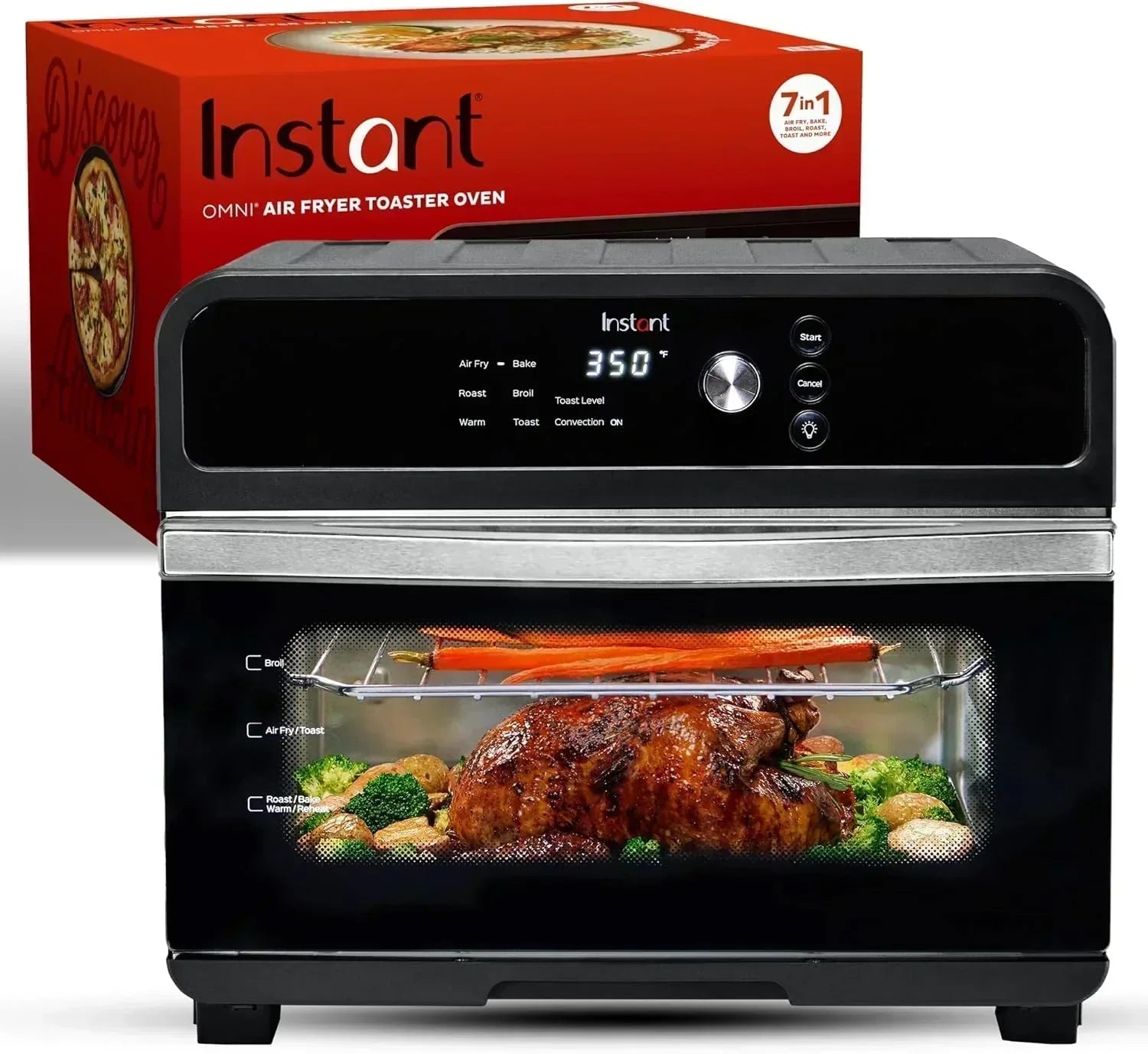 Instant Pot Omni Plus 19QT/18L Toaster Oven Air Fryer 10-in-1 Functions Fits 12 Pizza Crisp Broil
