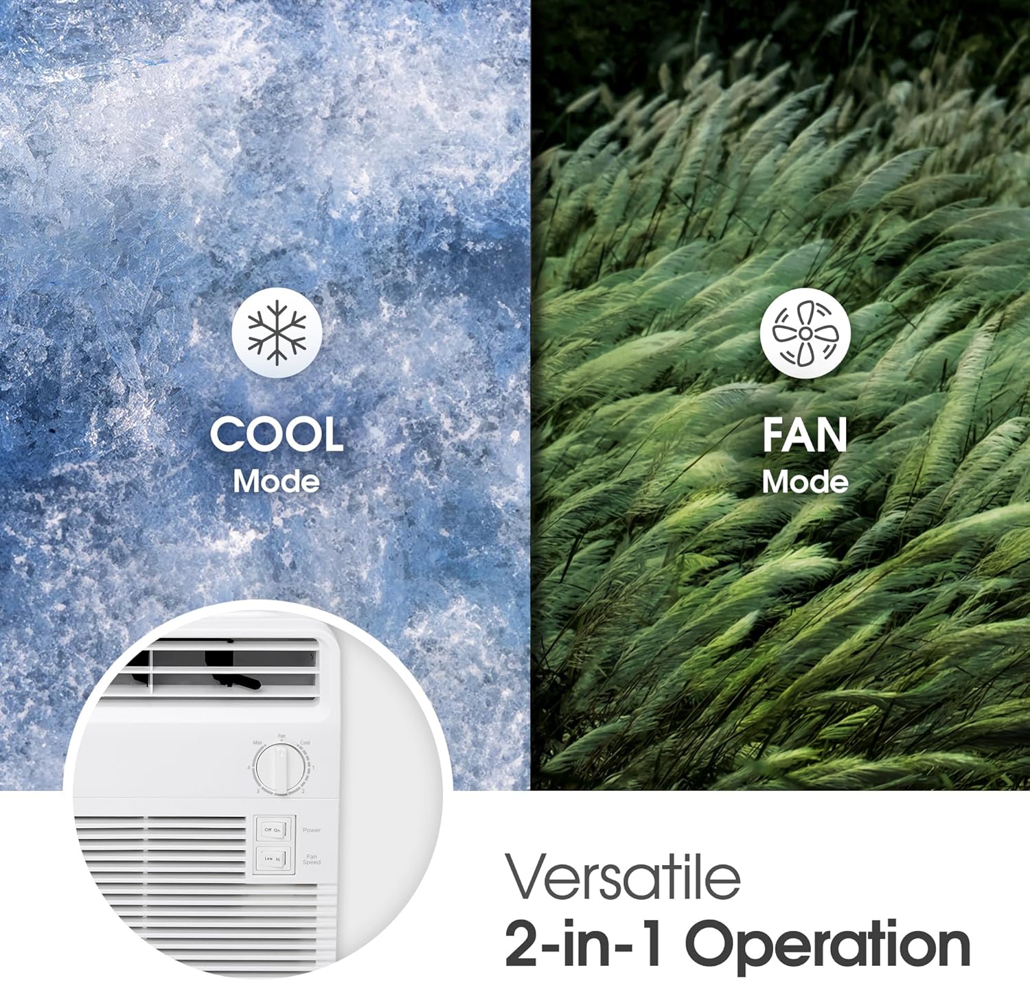 LG 5000 BTU Window Air Conditioners [2023 New] Easy Mechanical Control Ultra-Quiet Compact-size Cools Washable Filter 150 Sq.Ft. for Small Room AC Unit air conditioner Easy Installation