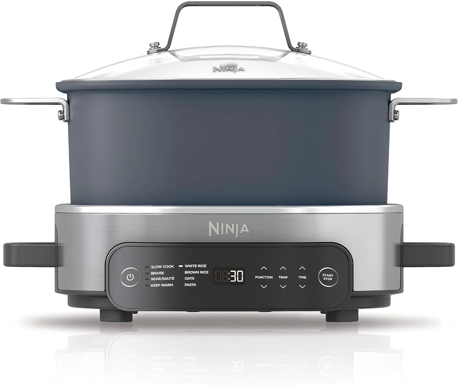 Ninja Slow Cookers 8.5-Quart Multi-Cooker with Dutch oven, steamer, glass lid with integrated spoon, nonstick and oven-safe pot