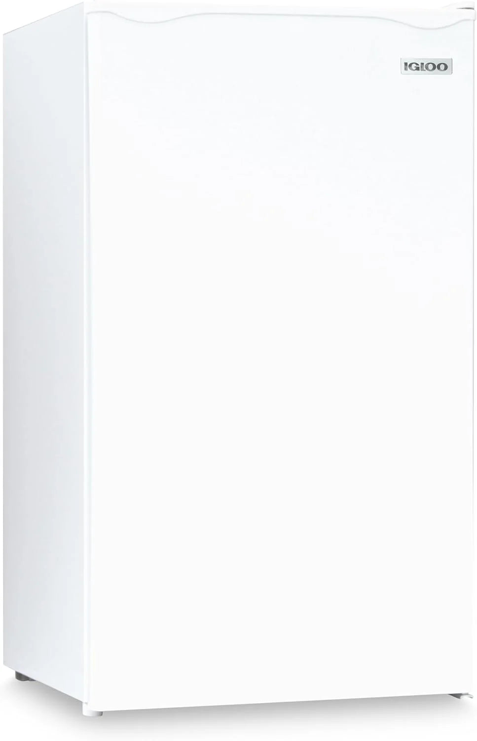 Igloo 3.2 Cu.Ft. Mini Fridge with Freezer - Single Door Compact Refrigerator with Glass Shelves for Homes