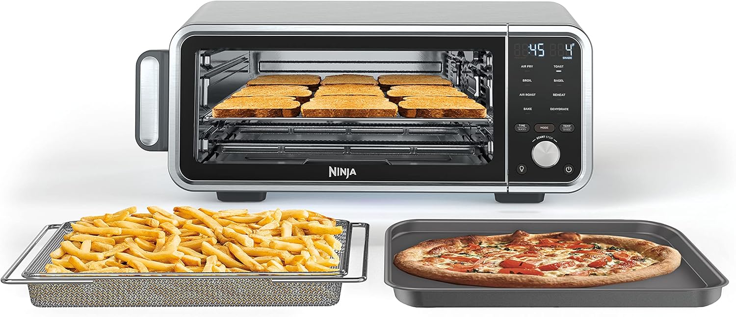 Ninja Toaster Oven Air Fryer Combo Dehydrate Reheat 13-in-1 Flip Away Oven