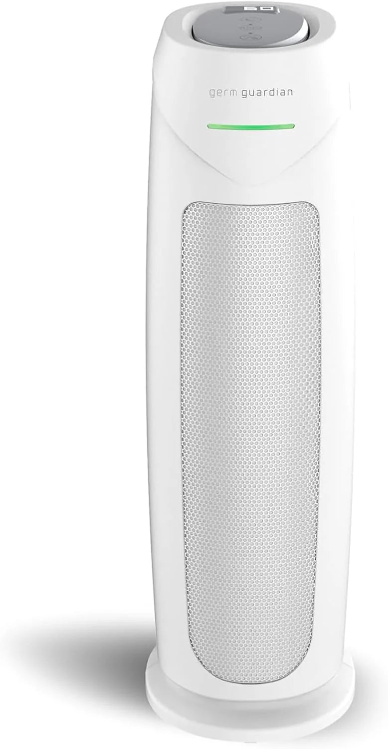 GermGuardian Air Purifier for Home with HEPA Pure Filter, for Wildfire Smoke, Pet Dander, Pollen, Odors, Large Rooms Up To 743 Sq. Ft., Removes 99.97% Pollutants, UV-C Light, 22, AC4825E, Gray