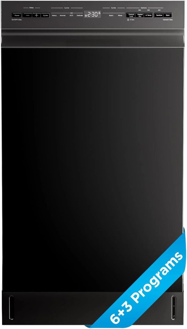 Midea MDF18A1AST Built-in Dishwasher with 8 Place Settings, 6 Washing Programs