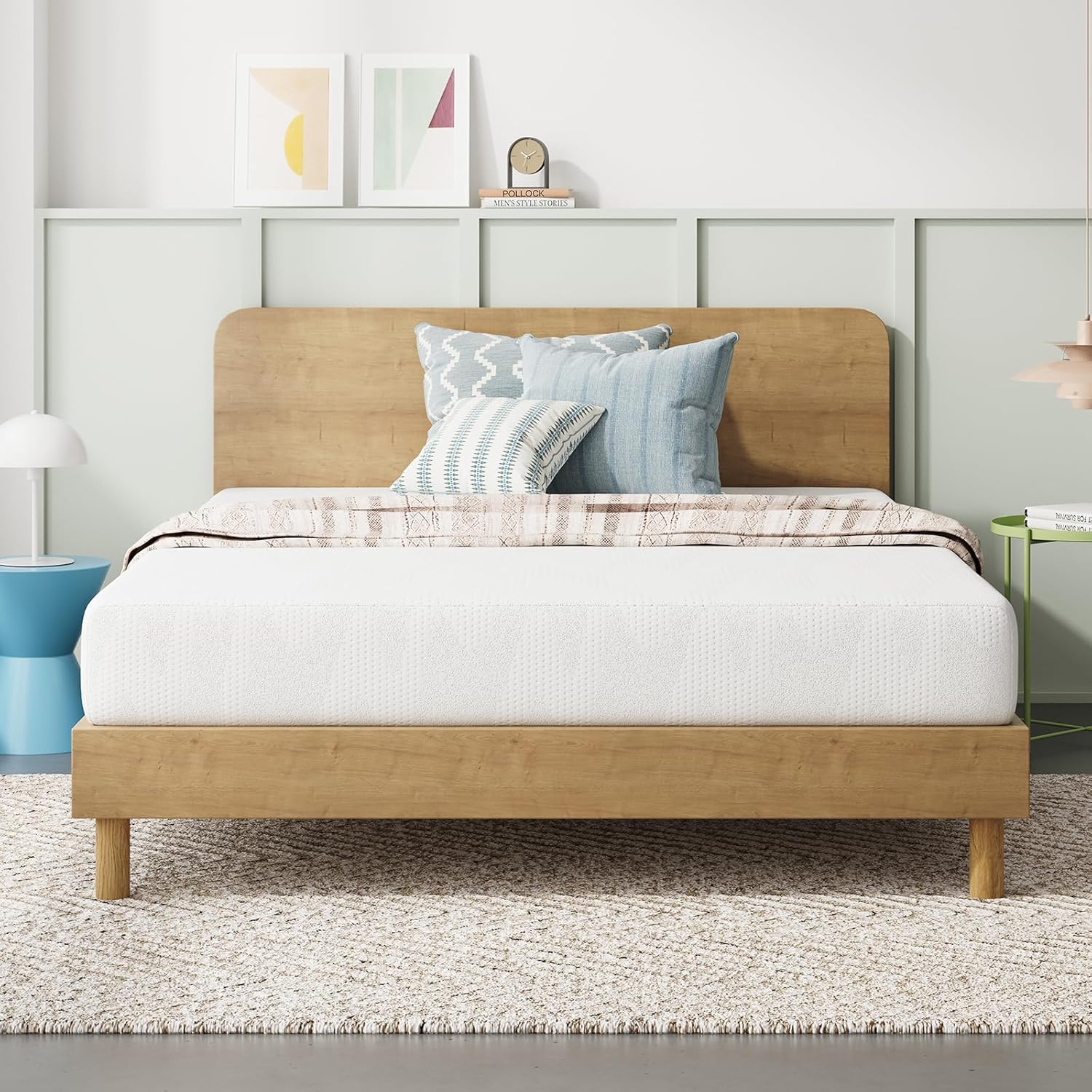 Novilla 12 Inch Queen Mattress in a Box, Gel Memory Foam Queen Size Bed Mattress for Cooling Night Sleep, Comfort Sleep & Pressure Relief, CertiPUR-US Certified,White