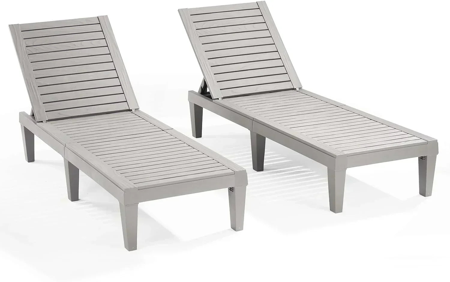 Patio Chairs Black Chaise Lounge Chair Outdoor 5-Position Adjustable Sun Tanning Chair