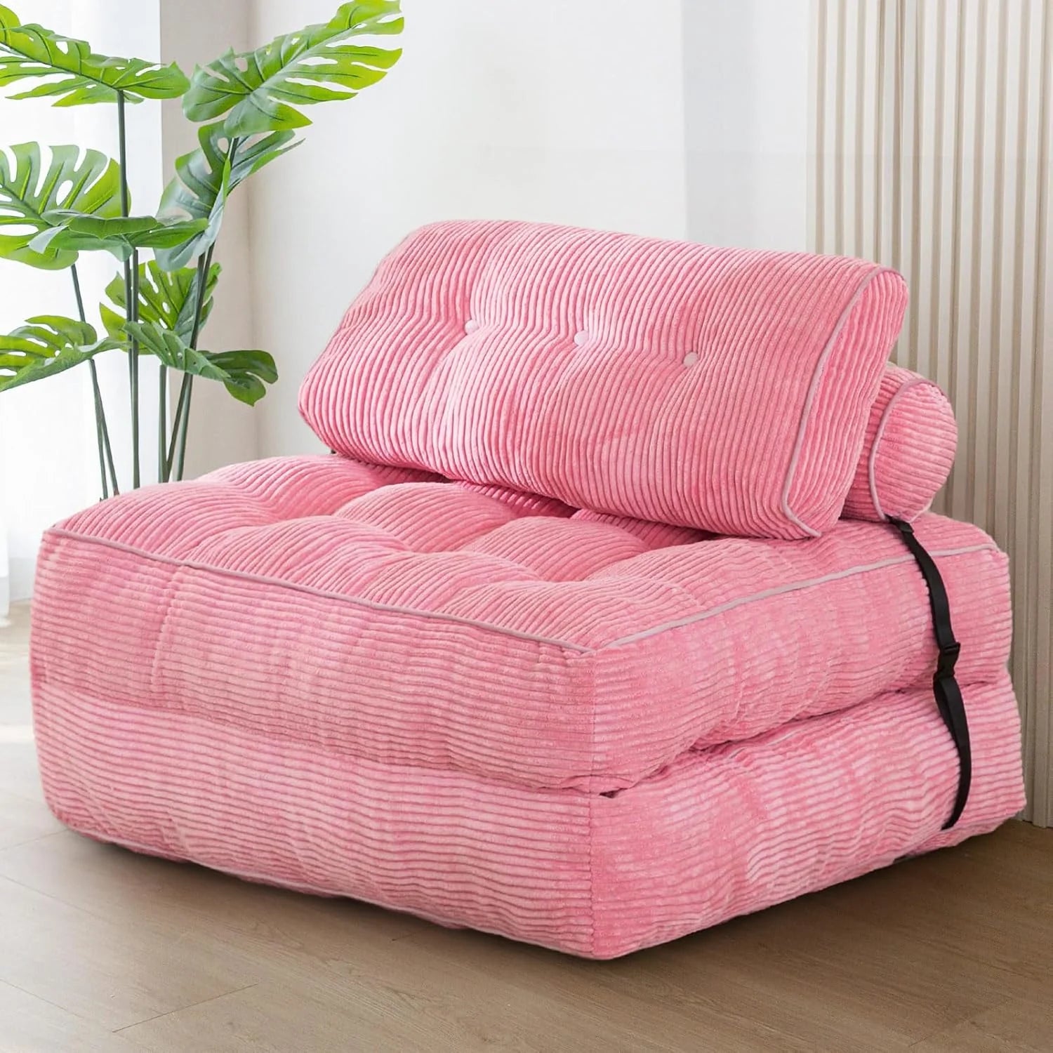 MAXYOYO Folding Sofa Bed Convertible Sleeper Chair with Pillow Foldable Mattress