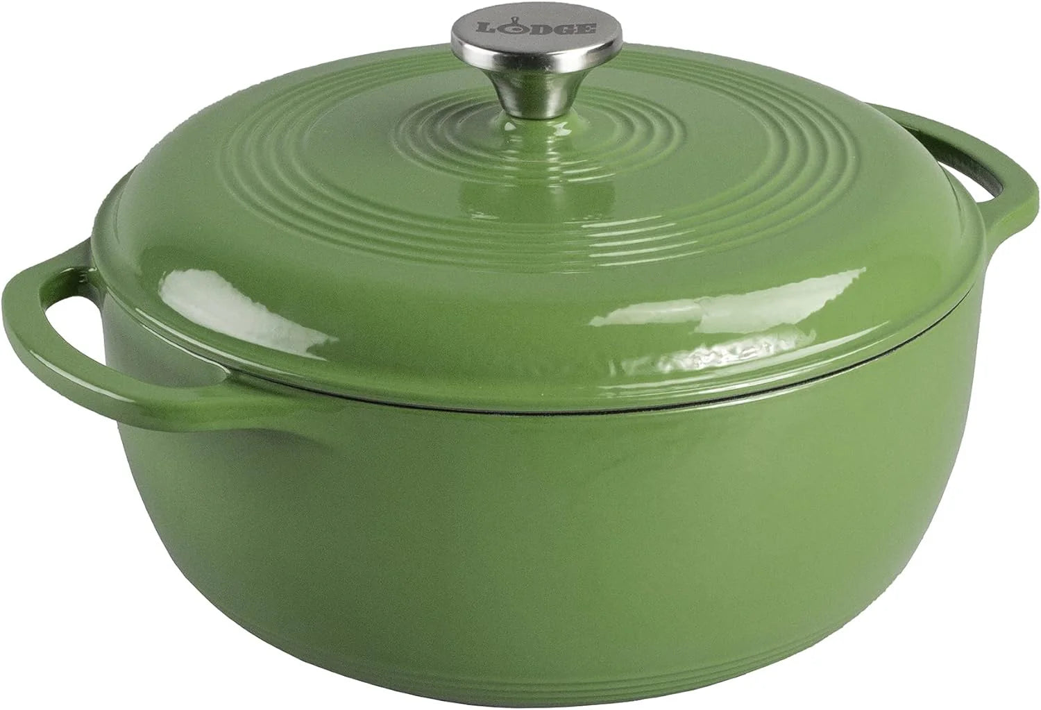 Lodge Essential Enamel Cast Iron Dutch Oven - Perfect for Bread Baking, Braising, Marinating & Slow Cooking - Features Moisture-Sealing Lid & Dual Handles - Kitchen Essentials - 6 Quarts - Island Spice Red