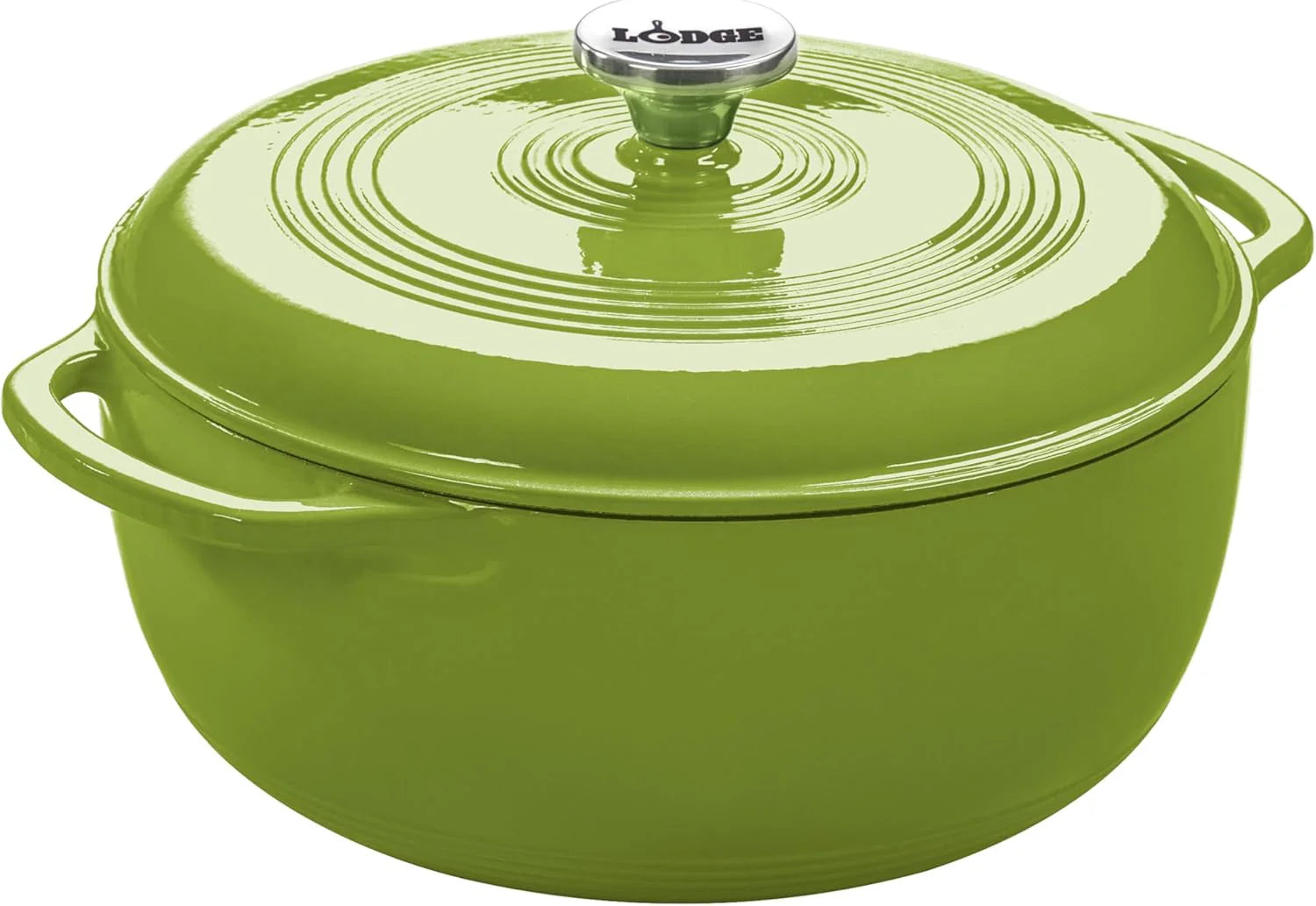 Lodge Essential Enamel Cast Iron Dutch Oven - Perfect for Bread Baking, Braising, Marinating & Slow Cooking - Features Moisture-Sealing Lid & Dual Handles - Kitchen Essentials - 6 Quarts - Island Spice Red