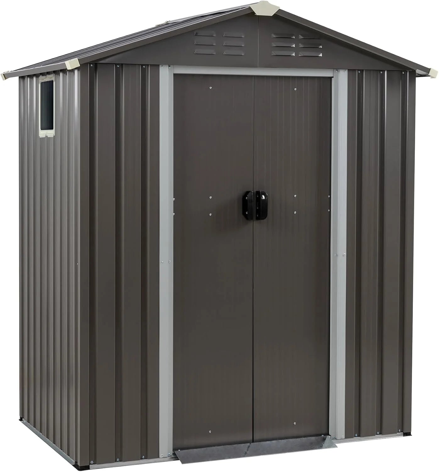 JYQAQA 6x4 FT Outdoor Garden Storage Shed,Waterproof Metal Garden Sheds