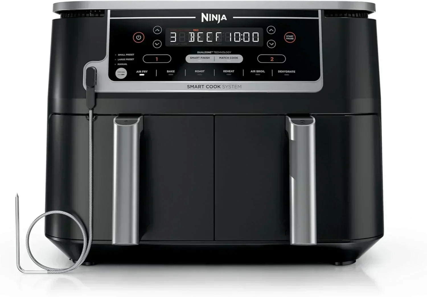 Ninja Foodi 6-in-1 FlexBasket Air Fryer with 7 QT MegaZone Basket Divider for Large Proteins