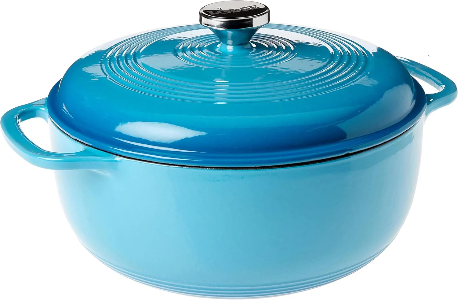 Lodge Essential Enamel Cast Iron Dutch Oven - Perfect for Bread Baking, Braising, Marinating & Slow Cooking - Features Moisture-Sealing Lid & Dual Handles - Kitchen Essentials - 6 Quarts - Island Spice Red