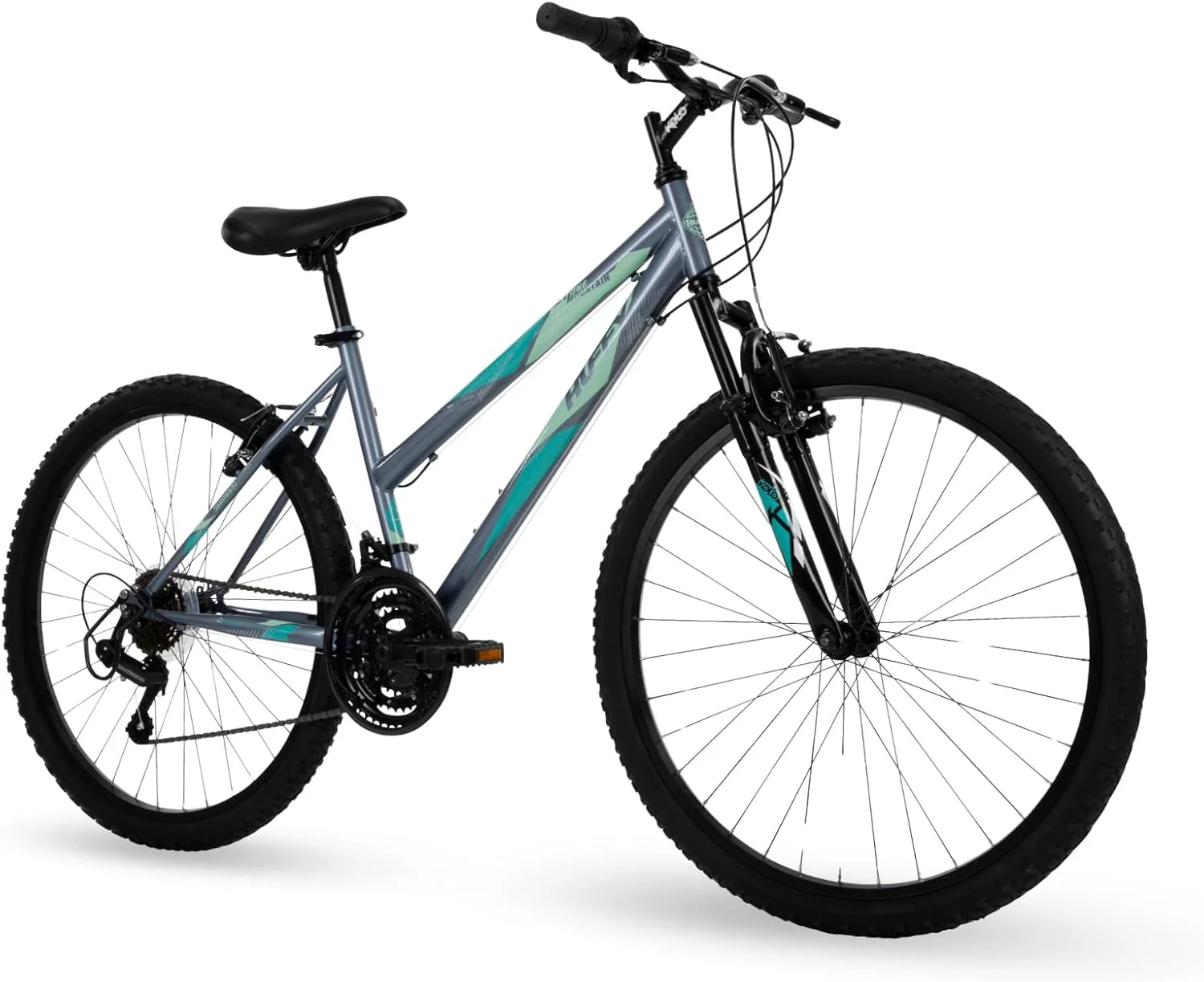 Huffy Stone Mountain Hardtail Mountain Bike for Boys/Girls/Men/Women, 20/24/26 Sizes, 6 or 21 Speed Shimano Twist Shifting, Front or Dual Suspension, Comfort Saddle, Sleek Colors