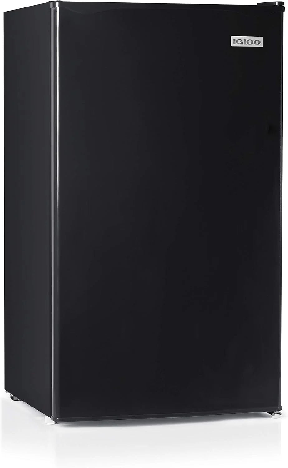 Igloo 3.2 Cu.Ft. Mini Fridge with Freezer - Single Door Compact Refrigerator with Glass Shelves for Homes