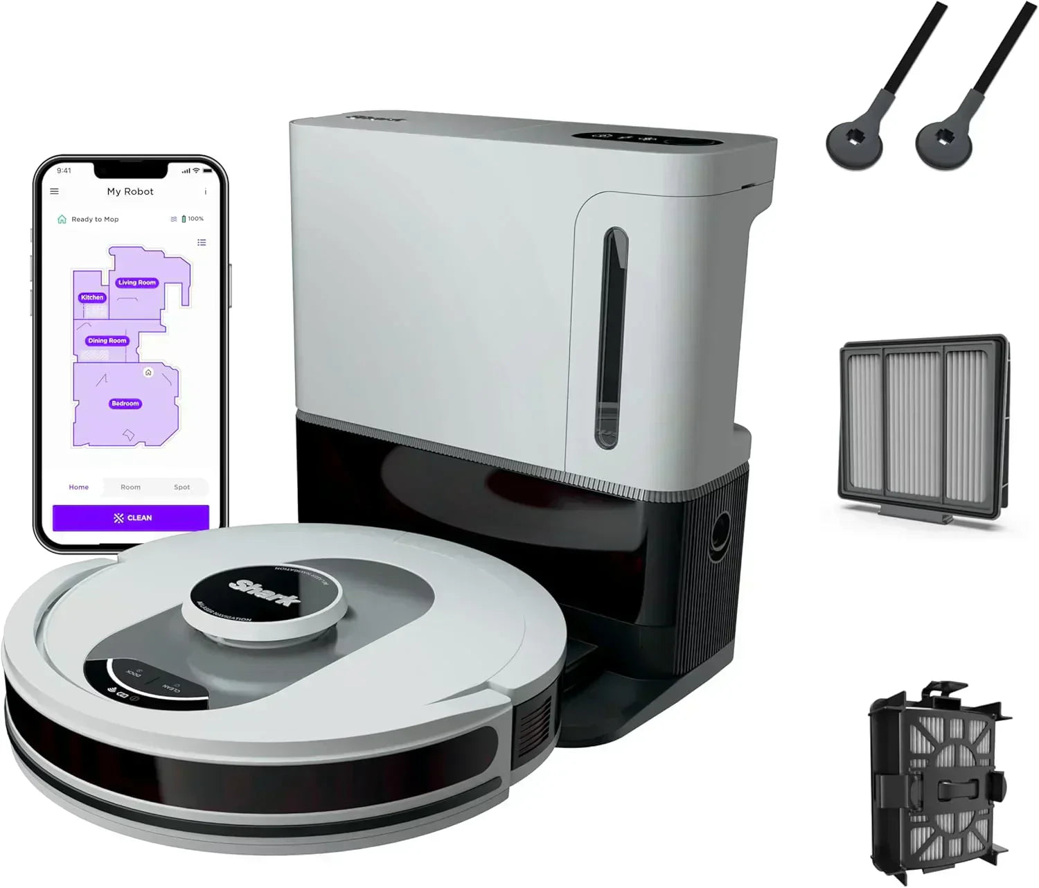 Robotic vacuum cleaner Voice Control Robot Vacuum with Matrix Clean Navigation Home Mapping