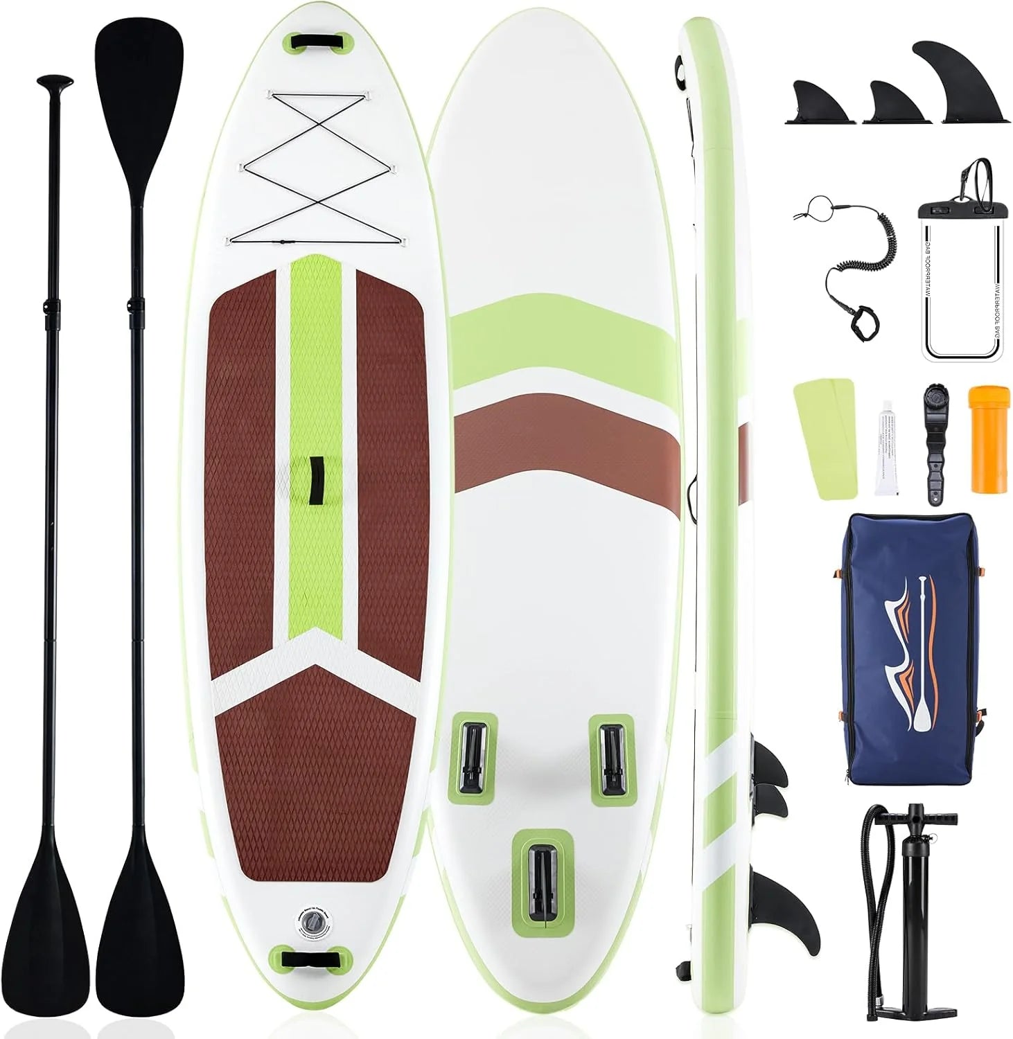 Sweetcrispy Inflatable Stand Up Paddle Board with Premium SUP Paddleboard Accessories,2-in-1 Paddle